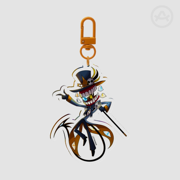 CAINE 💛🧡🤍🩵💙 AROACE Circus of Hell PRIDE 🏳️‍🌈🎪🔥| Acrylic Keychain | Hazbin Hotel x The Amazing Digital Circus Au Fanmade