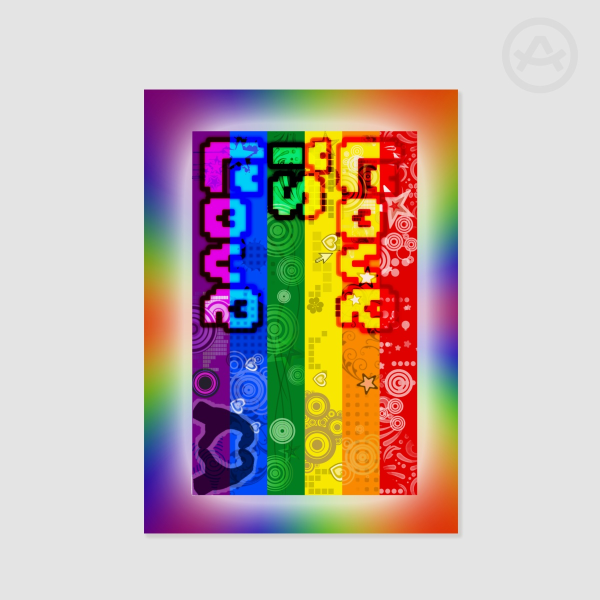 Pride Frutiger Metro Flag Poster - Small