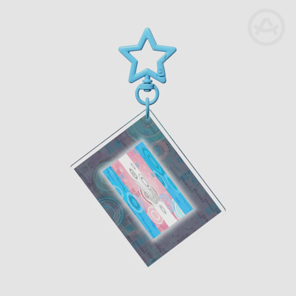 Transgender Frutiger Metro Flag Keychain