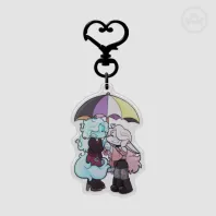 Non-Binary Umbrella Bellini - Hydroponic Hydrangea - Epoxy Clear Acrylic Keychain