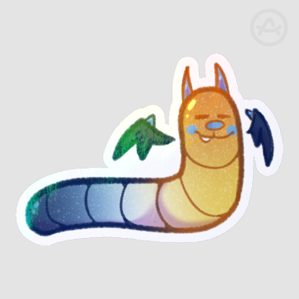 AroAce Worm - Die Cut Sticker