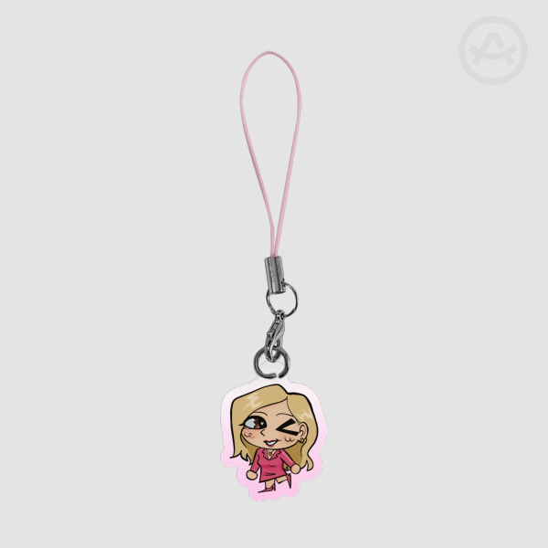 Elle Woods Legally Blonde The Musical Clear Acrylic Phone Charm