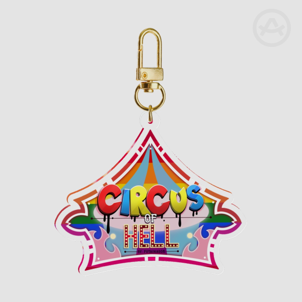 Circus of Hell logo PRIDE 🏳️‍🌈🎪🔥| Acrylic Keychain | Hazbin Hotel x The Amazing Digital Circus Au Fanmade