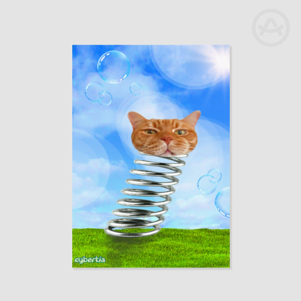 Spring Cat Poster - Small