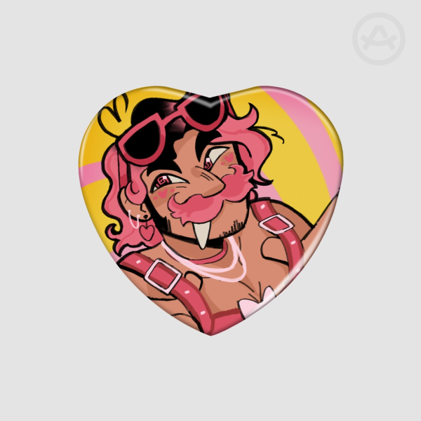 Wilford Warfstache Heart Badge
