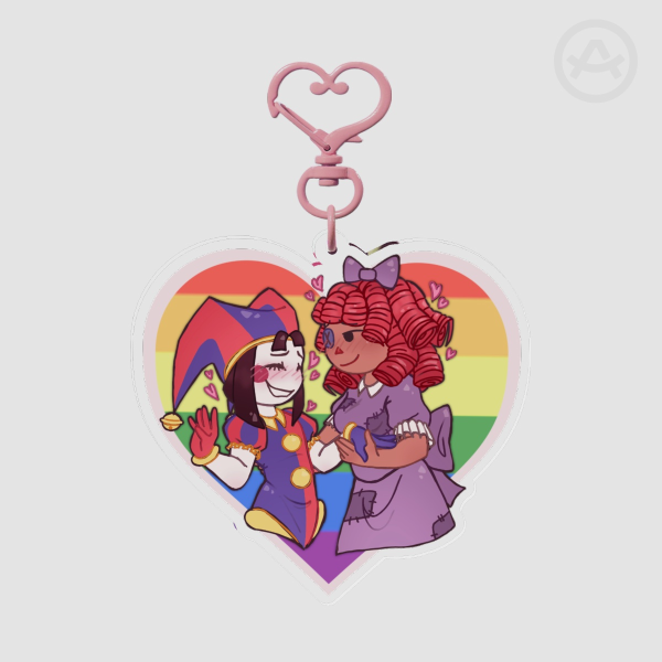 Jesterdoll pride keychain