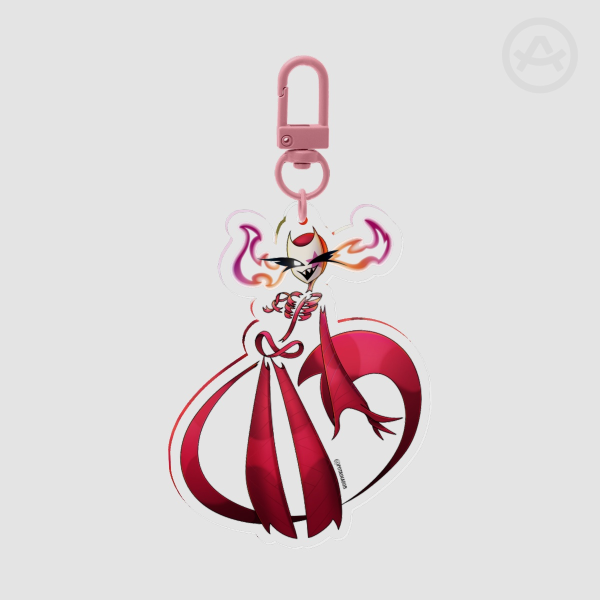 GANGLE  ❤️🧡🤍🩷 Lesbian Circus of Hell PRIDE 🏳️‍🌈🎪🔥| Acrylic Keychain | Hazbin Hotel x The Amazing Digital Circus Au Fanmade