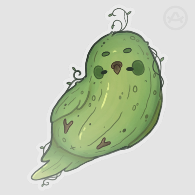 Chibi Pickle Parrot Sticker