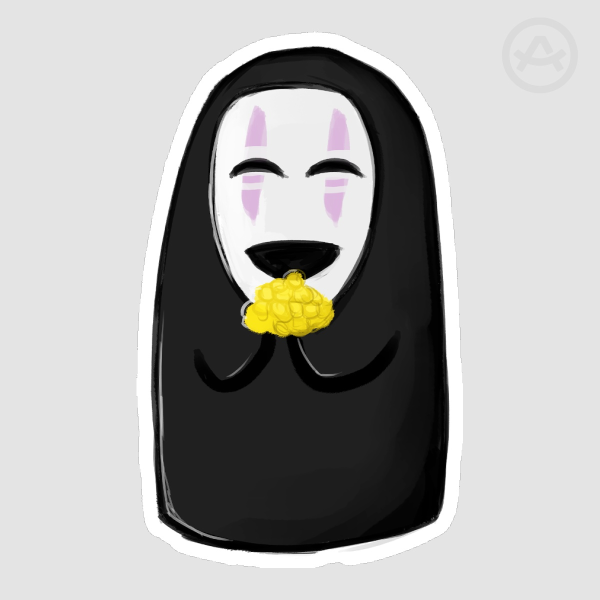 Studio Ghibli Spirited Away No Face Sticker