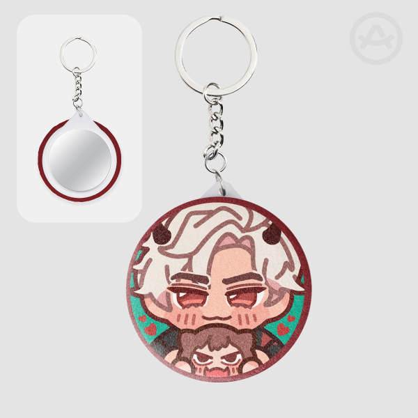 [Love & Deepspace series] Sylus Plush Badge Mirror Keychain