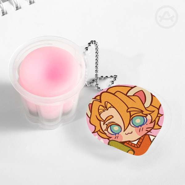 [OC] Yume Squishy Pudding Jelly Keychain