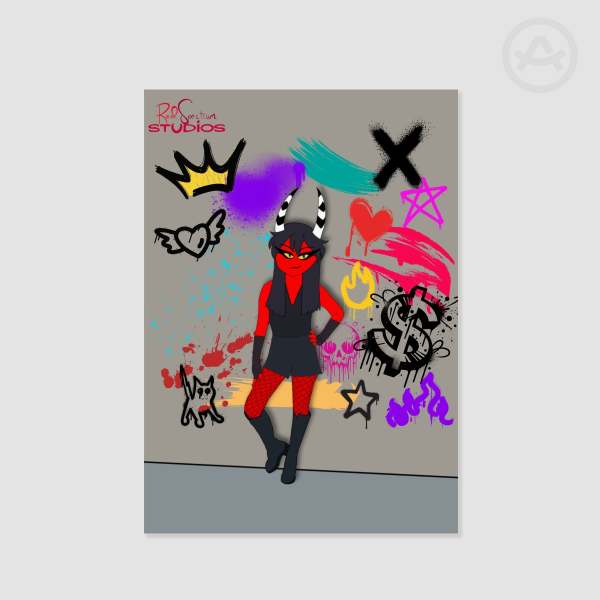 Morgana Ignis Impsona Graffiti Print