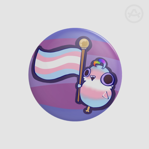 Pigeon Drumstick Transgender Badge/Pin