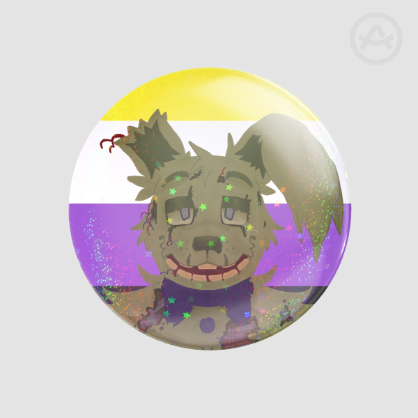 Springtrap Non-binary Pride Badge
