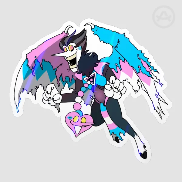 Spamton NEO - Pride (Transgender) Diecut Sticker
