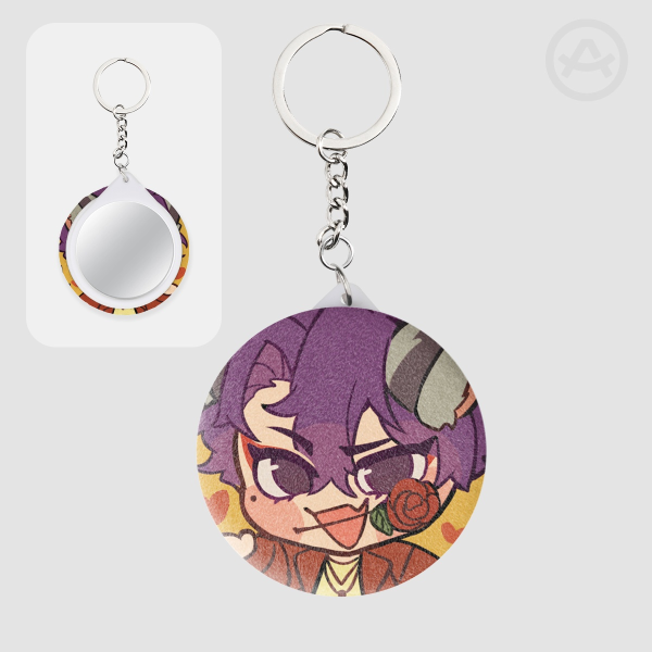 [OC] Ryusei Plush Badge Mirror Keychain