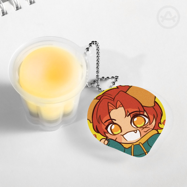 [OC] Yuki Squishy Pudding Jelly Keychain