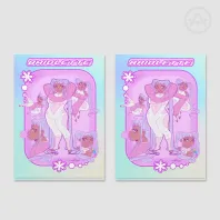 Briolette bubblegum pop  Holographic Photocards