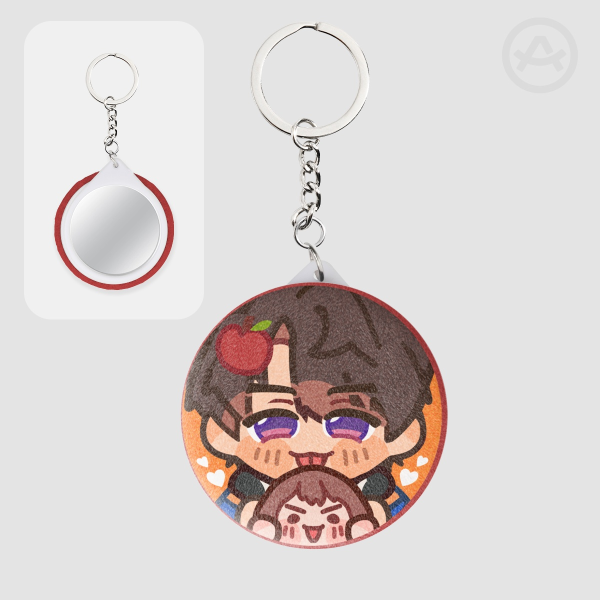 [Love & Deepspace series] Caleb Plush Badge Mirror Keychain