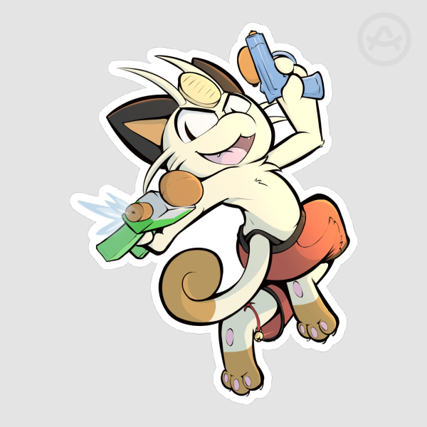 Summer Series - Golden Kitty Sticker