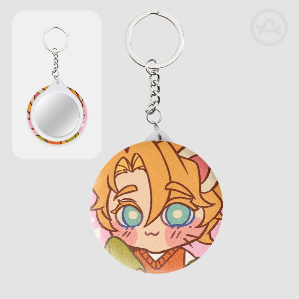 [OC] Yume Plush Badge Mirror Keychain