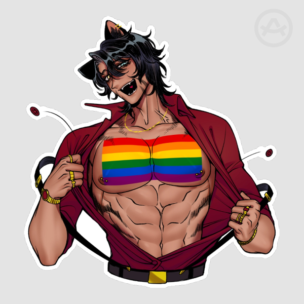Rainbow Taiga Pride Sticker