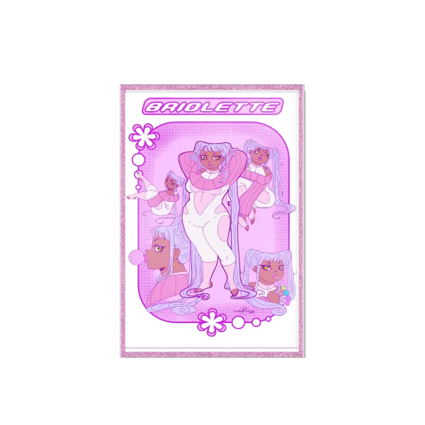 Bubblegum pop Briolette Clear Acrylic Art Boards - 3.93"x5.9"(100x150mm), Pink