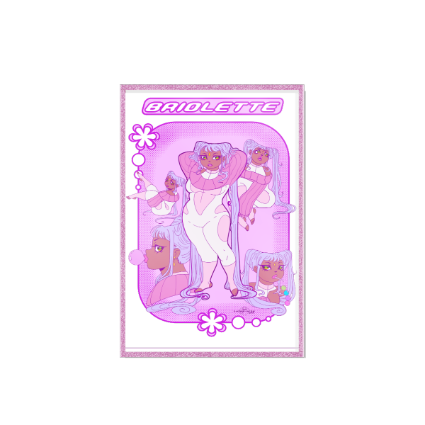 Bubblegum pop Briolette Clear Acrylic Art Boards - 3.93"x5.9"(100x150mm), Pink