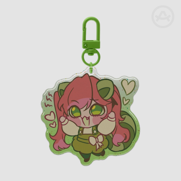 [OC] Misaki Epoxy Glitter Acrylic Keychain