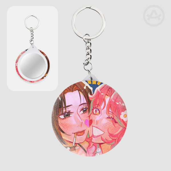 NANA Plush Badge Mirror Keychain