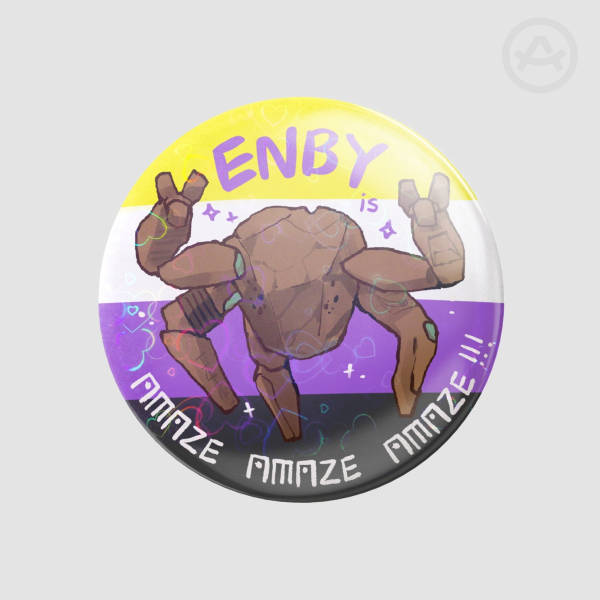 project hail mary nonbinary Pride rocky pin