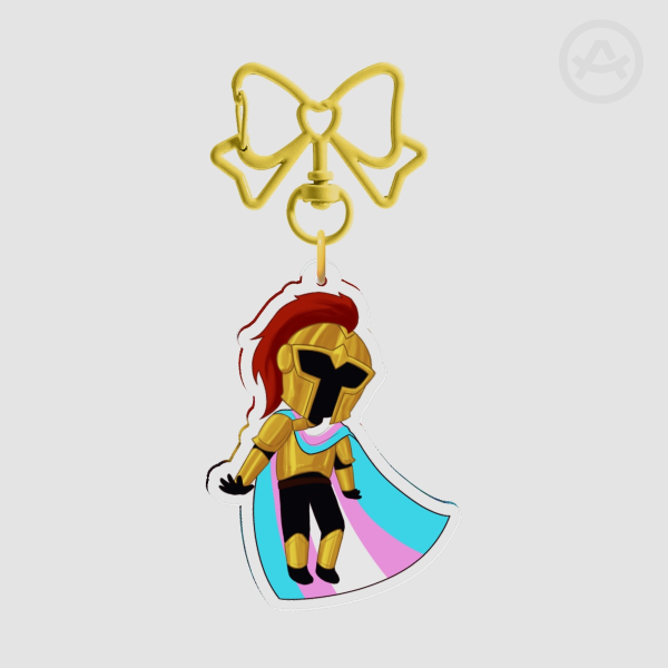 D3rlord3 Trans Flag Keychain