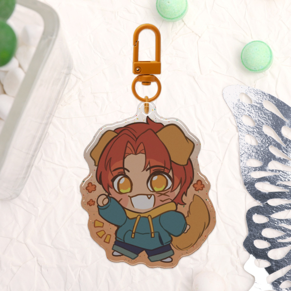 [OC] Yuki Epoxy Glitter Acrylic Keychain