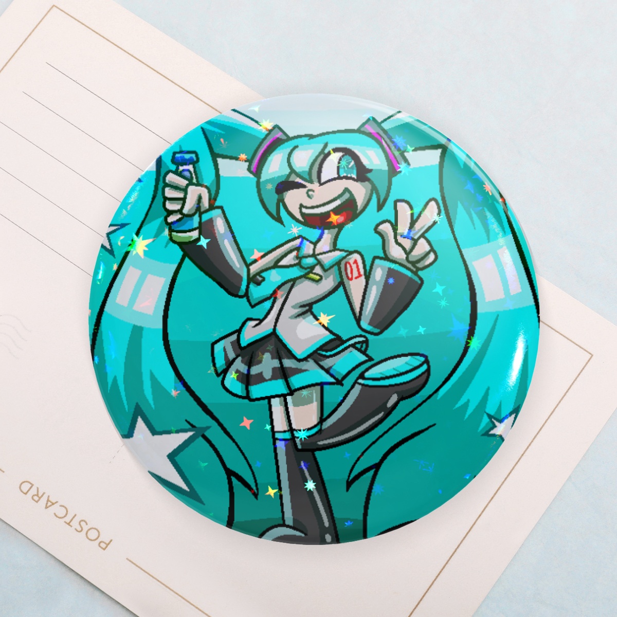 Miku Star Sparkling Button
