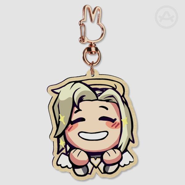 Happy Mercy ♡ Wood Keychain