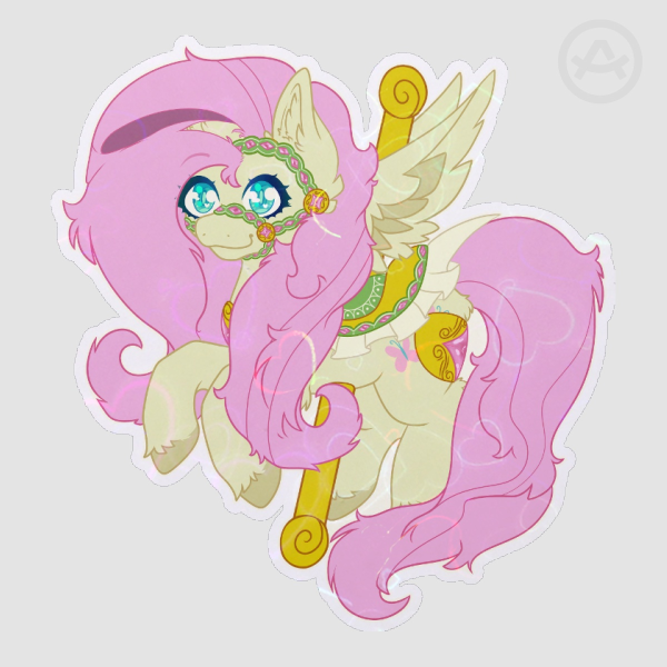 Carousal Fluttershy Heart Holo Sticker