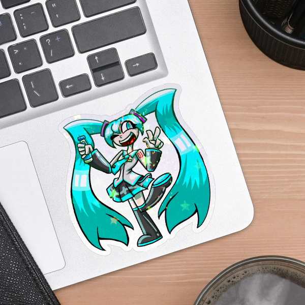 Pixel Miku Die Cut Stickers