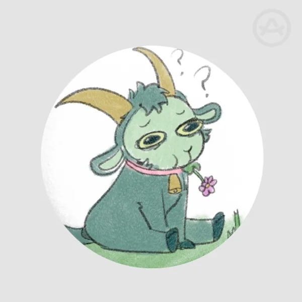 Green goat Xan  Plush Badges
