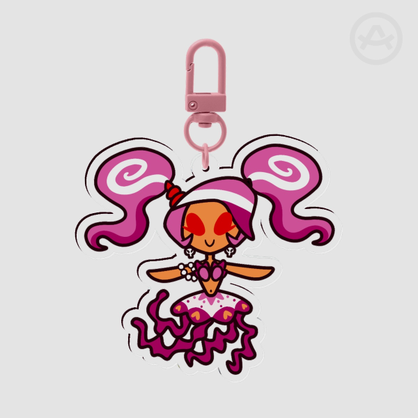 Pride Chibi Merm Velvette - Clear Acrylic Keychains