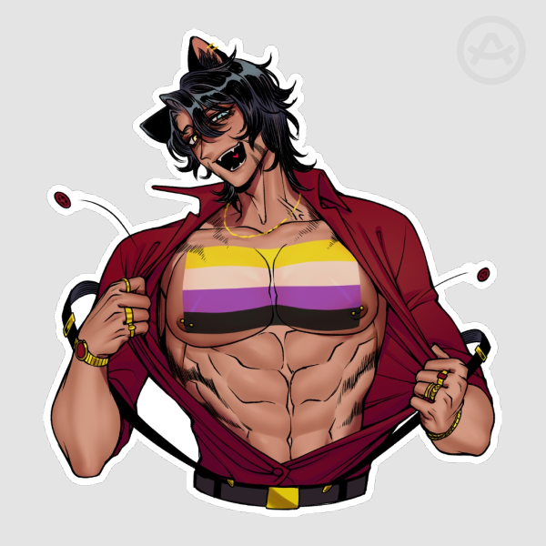 Non-Binary Taiga Pride Sticker
