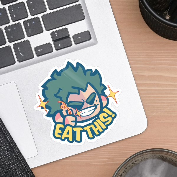 Glossy Sticker - Funny Izuku Midoriya Deku - My Hero Academia Anime BNHA MHA Boku No Hero Academia