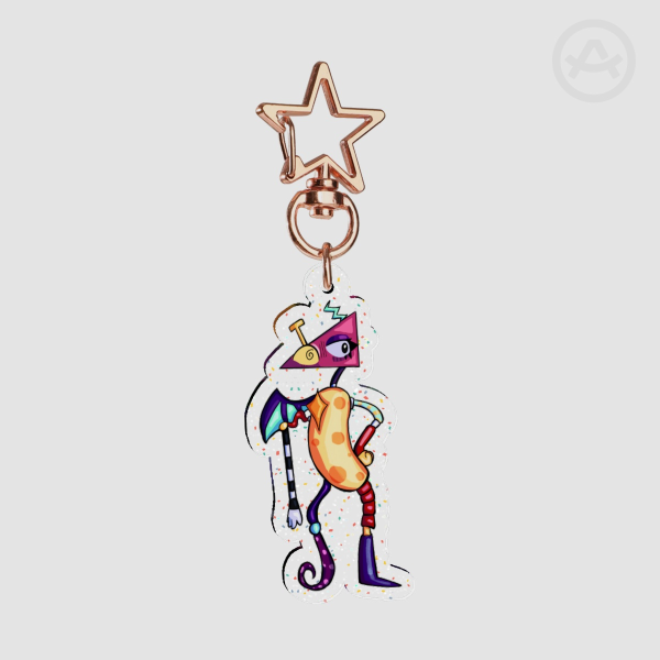 Zooble glitter keychain