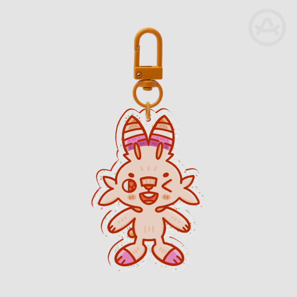 Scorbunny Lesbian Pride Keychain