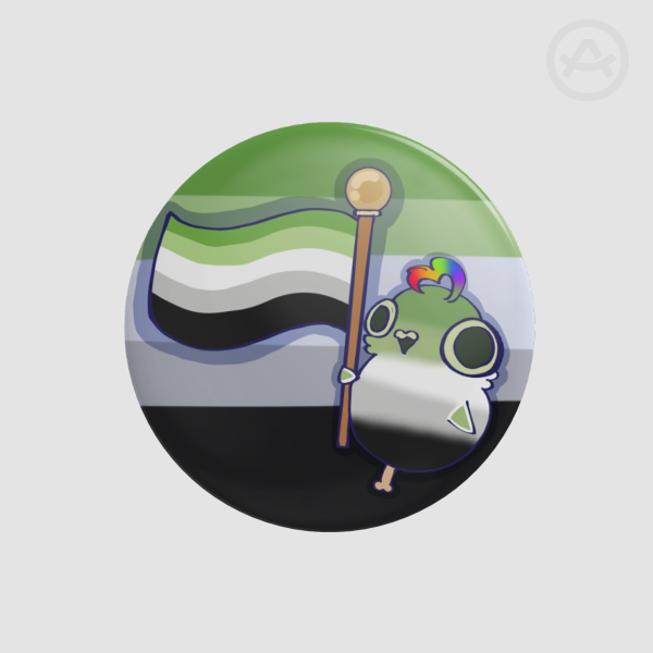 Pigeon Drumstick Aromantic Badge/Pin