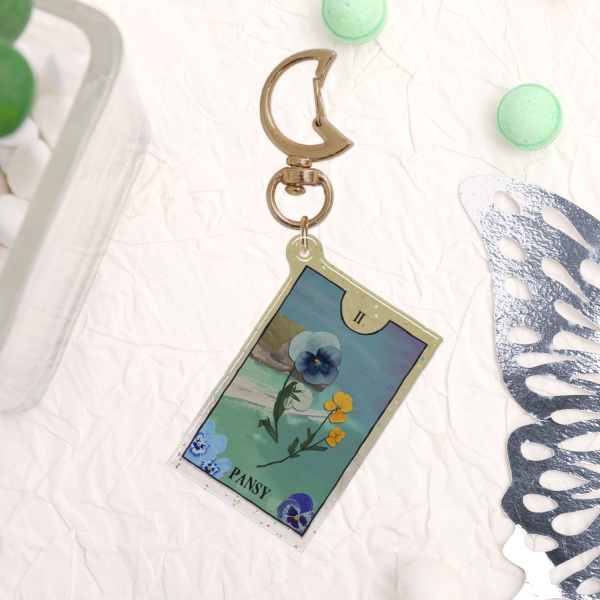 Pansy Gay Tarot - Epoxy Acrylic Keychain