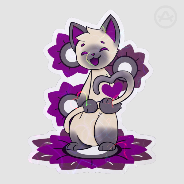 Pride 2026 Asexual Cat Sticker