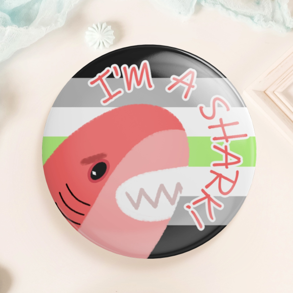 Nimona Blahaj Agender flag | Pride pin