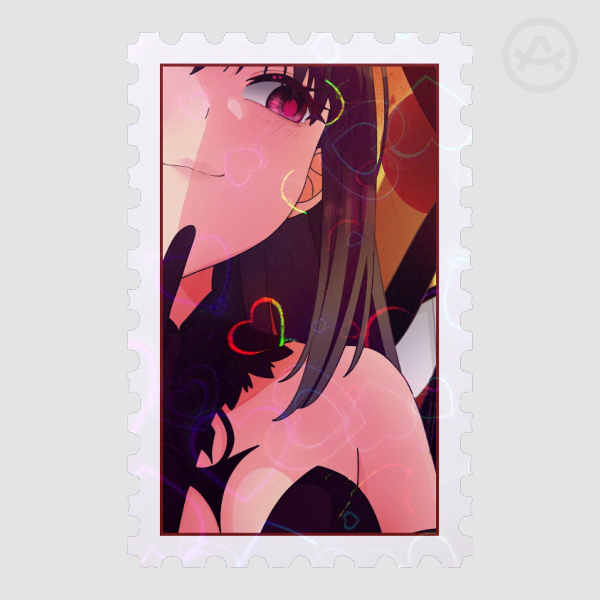 Homucifer Holo Heart Stamp Sticker
