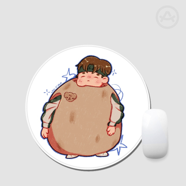 Stray Kids Seungmin potato custome Round Mouse Pad