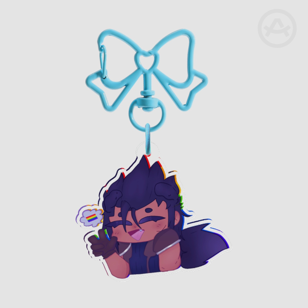 Puppy Zack Fair Clear Pride Keychain!